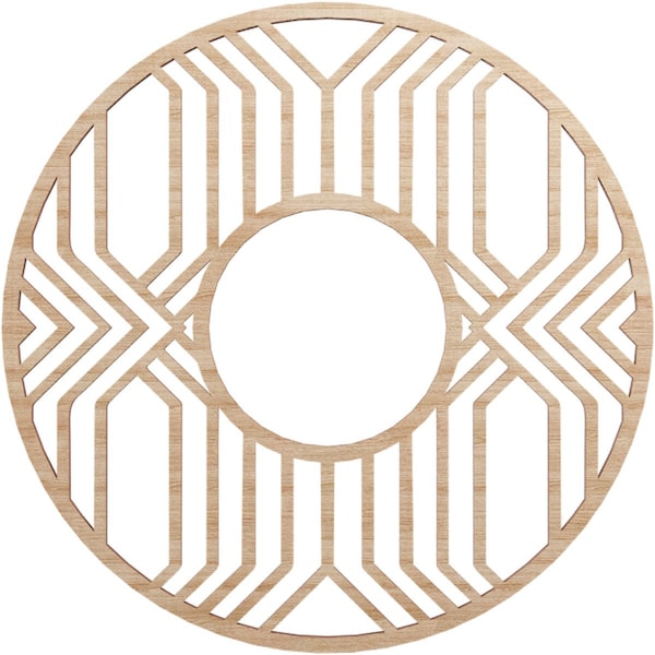 Ekena Millwork Empire Wood Fretwork Pierced Ceiling Medallion, Alder, 16"OD x 5 7/8"ID x 3/8"T CMWP16X16X0375EPAL - main